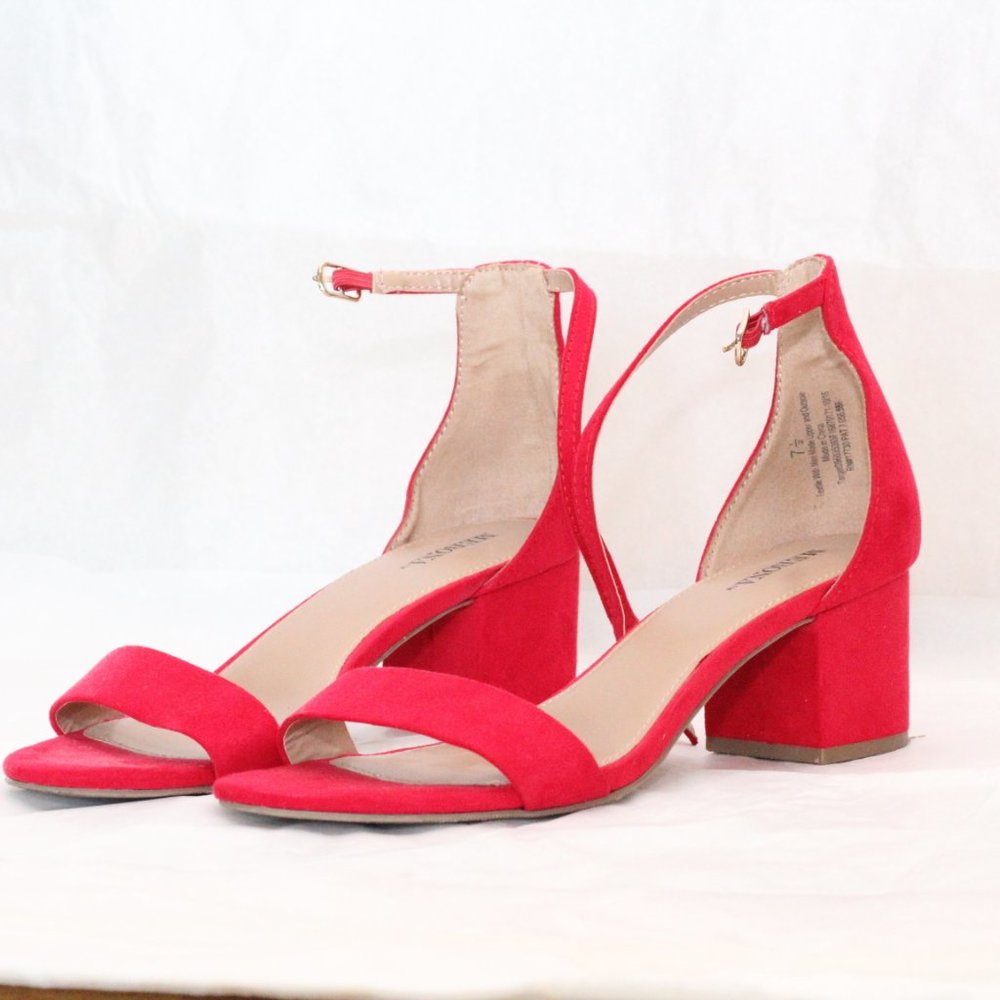 Red Merona Block Heel Sandal